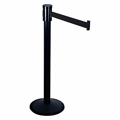 RETRACTA-BELT 321BABK Barrier Post with Belt 40 in H Sloped