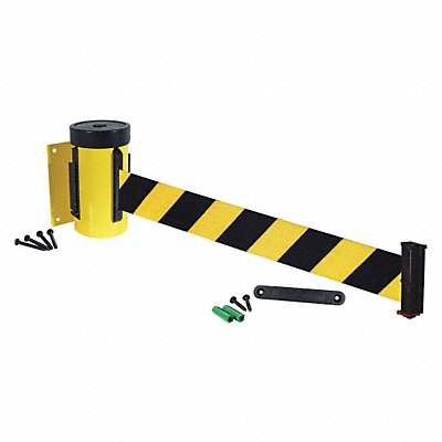 RETRACTA-BELT WM700YWBYDRE Wall Barrier 10ft Black/Yellow Belt