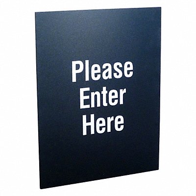 VISIONTRON PS81101BK 8.5x11 Sign- PLEASE ENTER HERE (DblSide)
