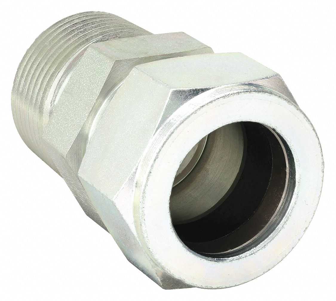 PARKER 12MSC12NS Straight Connector Carbon Stl A-LOKxM 3/4In