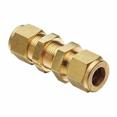 PARKER 2BC2B Bulkhead Connector Brass A-LOKxM 1/8In