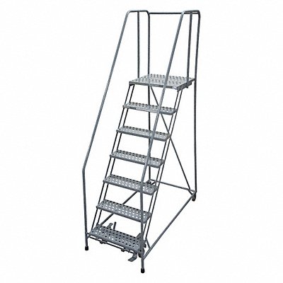 COTTERMAN 1007R2630A6E20B4C1P6 Rolling Ladder Welded Handrail Platform 70In H