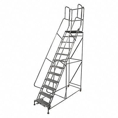 COTTERMAN 2612R2632A1E24B4W5C1P3 Rolling Ladder Handrail Platform 120 In H