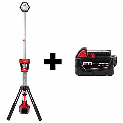 MILWAUKEE 21312000000000 M18 ROCKET Tower Light M18 5.0 Battery
