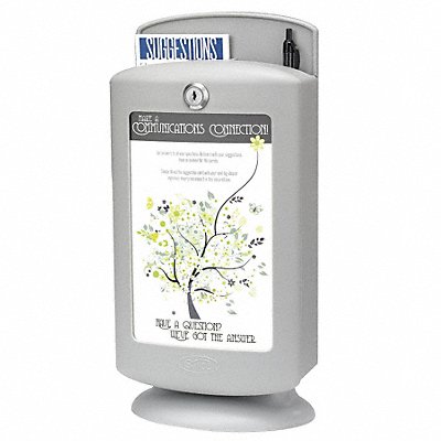 SAFCO 4233GR Customizable Suggestion Box Grey