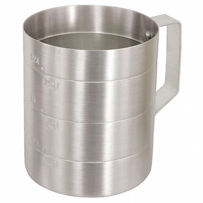 CRESTWARE MEA02D Measuring Cup Grey Aluminum