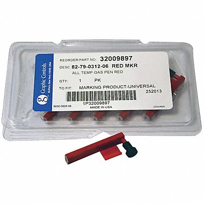 GRAPHIC CONTROLS 8279031206 RED DIFFERENTIAL PENS Pen 6 Pens Red