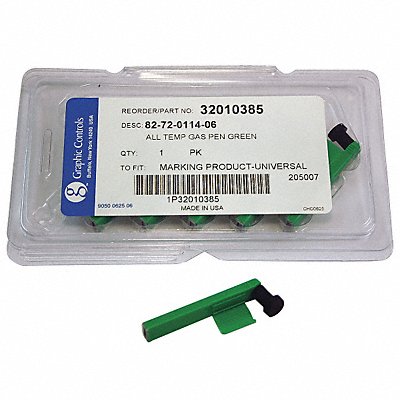 GRAPHIC CONTROLS 8272011406 GREEN TEMPERATURE PENS Pen 6 Pens Green