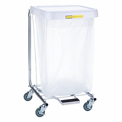 R B WIRE PRODUCTS INC. 69232 Laundry Hamper Cart 1 Comp Grey 3 cu ft