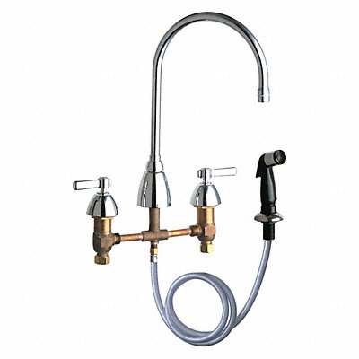 CHICAGO FAUCETS 200AGN8AE3ABCP Kitchen Sink Faucet W/Spray