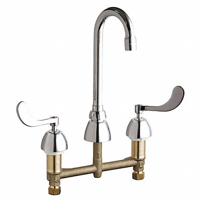 CHICAGO FAUCETS 786GN1AE3ABCP Gooseneck Chrome Chicago Faucets 786