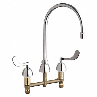CHICAGO FAUCETS 786GN8AE29ABCP Gooseneck Chrome Chicago Faucets 786