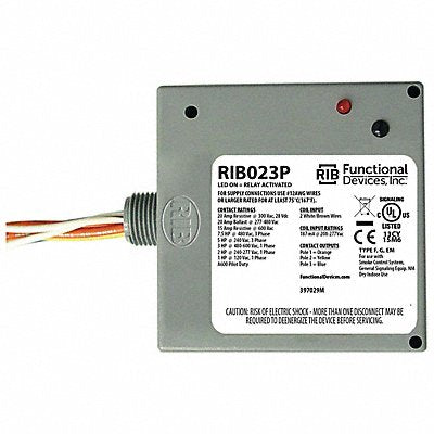 RIB RIB023P Pre-Wired Relay 277VAC 3PST-NO 20A