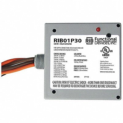 RIB RIB01P30 Pre-Wired Relay 120VAC DPST-NO 30A