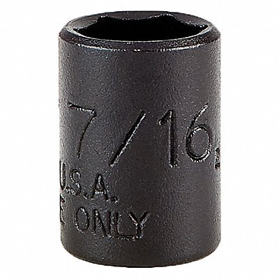 PROTO J4714B Socket Steel Black Oxide 7/16 in