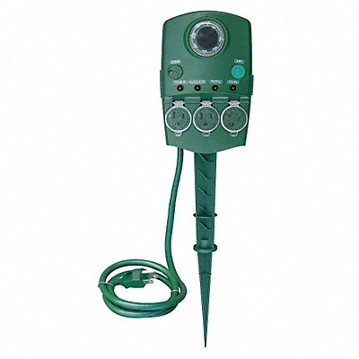 POWER FIRST 21RJ30 Dancing Ground Stake Outdoor 3 Outlet