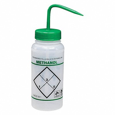 SP SCIENCEWARE F116460623 Wash Bottle Std 16 oz Methanol Green PK6