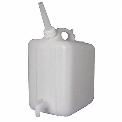 GRAINGER F118590010 Jerrican with Spigot 5 L 254 mm H White