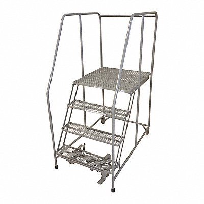 COTTERMAN 1004R3232A1E30B4C1P6 Rolling Ladder Steel 70In. H. Grey