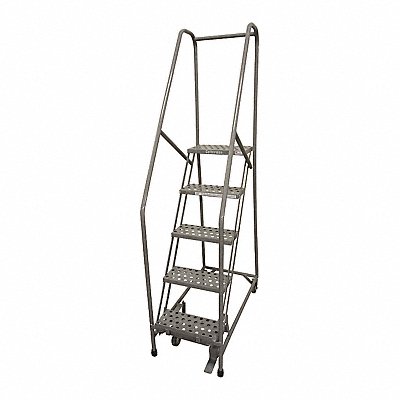COTTERMAN 1005R1820A1E10B4AC1P6 Rolling Ladder Steel 80In. H. Grey
