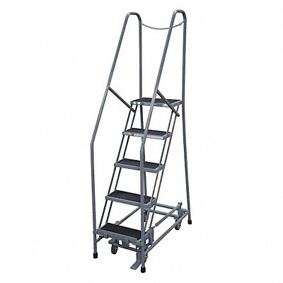 COTTERMAN 1005R1820A2E10B4D3C1P6 Rolling Ladder Steel 80In. H. Grey