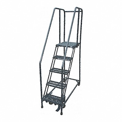 COTTERMAN 1005R2630A2E20B4AC1P6 Rolling Ladder Steel 80In. H. Grey