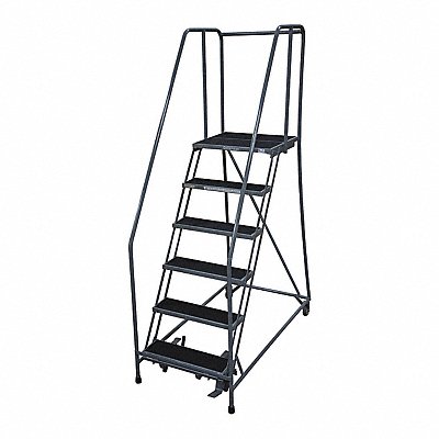 COTTERMAN 1506R2630A2E10B4W5C1P6 Rolling Ladder Steel 90In. H. Grey