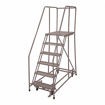 COTTERMAN 1006R2630A1E30B4AC1P6 Rolling Ladder Steel 90In. H. Grey