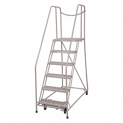 COTTERMAN 1006R2630A6E20B4D3C1P6 Rolling Ladder Steel 90In. H. Grey