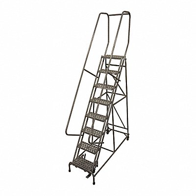 COTTERMAN 1008R1824A6E10B4AC1P6 Rolling Ladder Steel 110In. H. Grey