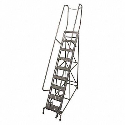 COTTERMAN 1009R1824A6E10B4D3C1P6 Rolling Ladder Steel 120In. H. Grey