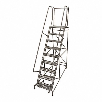 COTTERMAN 1009R2632A1E20B4AC1P6 Rolling Ladder Steel 120In. H. Grey