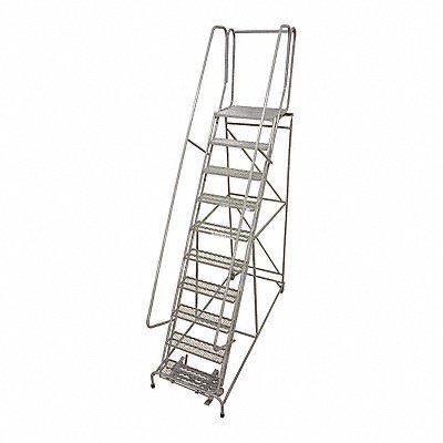 COTTERMAN 1010R2632A2E20B4AC1P6 Rolling Ladder Steel 130In. H. Grey