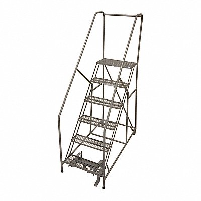 COTTERMAN 1206R3232A1E12B4C1P6 Rolling Ladder Steel 90In. H. Grey