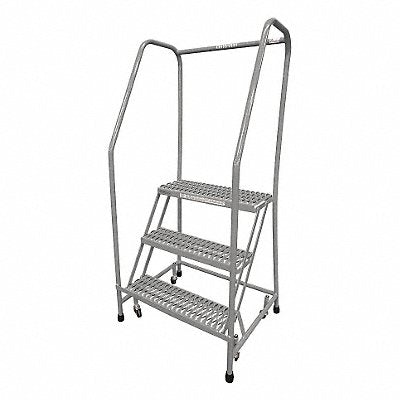COTTERMAN 1503R1820A1E10B3C1P6 Rolling Ladder Steel 60In. H. Grey
