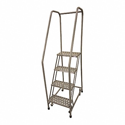 COTTERMAN 1504R1820A6E10B3C1P6 Rolling Ladder Steel 70In. H. Grey