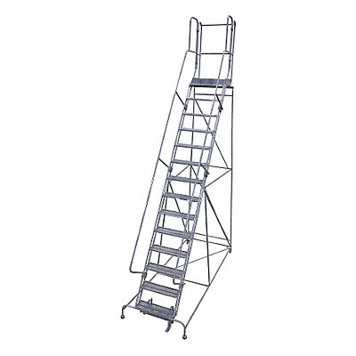 COTTERMAN 1X08R2632A3E30B4W4C1P4 Rolling Ladder Steel 110In. H. Grey