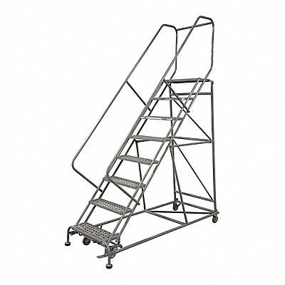 COTTERMAN 2610R3232A3E24B4W4C1P6 Rolling Ladder Steel 130In. H. Grey