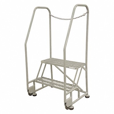 COTTERMAN 2TR26A6E10B8D3C1P6 Tilt and Roll Ladder Steel 50In. H. Grey