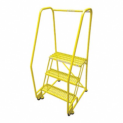 COTTERMAN 3TR26A3E10B8C2P6 Tilt and Roll Ladder Steel 60In. H. Yellow