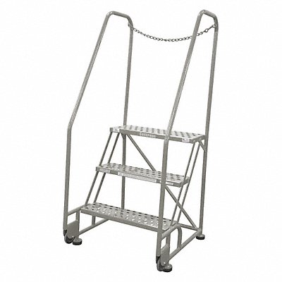 COTTERMAN 3TR26A1E20B8D3C1P6 Tilt and Roll Ladder Steel 60In. H. Grey