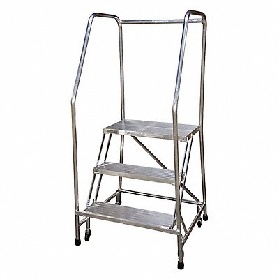 COTTERMAN A3R1822A4B3C50P6 Rolling Ladder Steel 60In. H. Grey