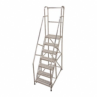 COTTERMAN A7R2630A4B3C50M6P6 Rolling Ladder Steel 100In. H. Grey