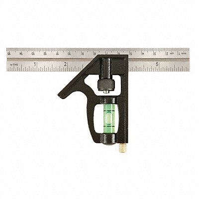 JOHNSON LEVEL 406EMS Combination Square 6 in L in/mm Graduations
