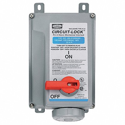 HUBBELL HBL5100MI9W MchIntrlkDvc 4P5W 100 A 120/208V AC 20hp
