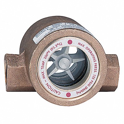 DWYER SFI300114 Double Sight Flow Indicator Bronze 1-1/4In