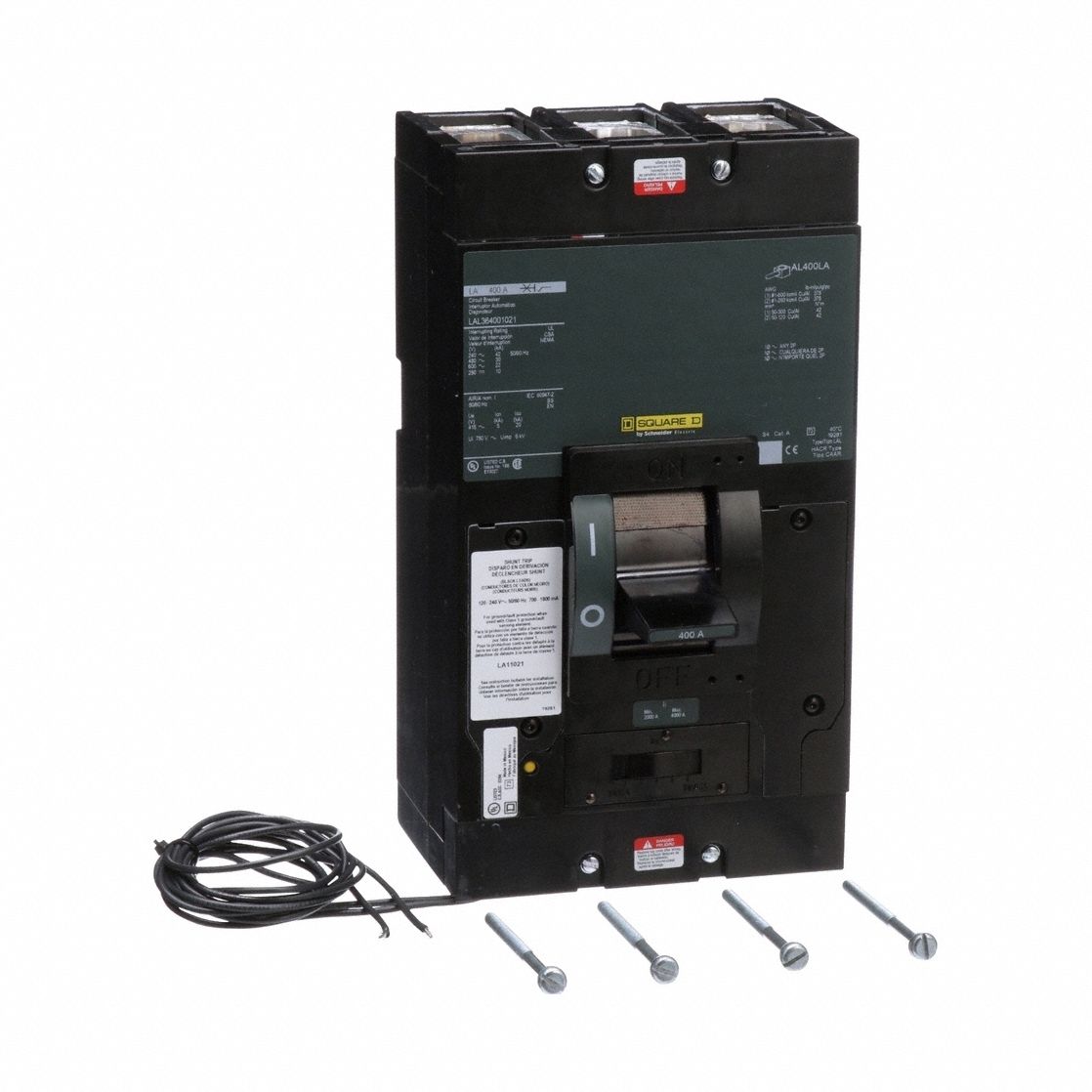 SQUARE D LAL364001021 Molded Case Circuit Breaker 600V 400A
