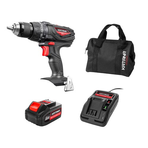 KATANA by Kincrome 220501 18V Lithium-Ion Charge-All DIY Hammer Drill Driver Combo Kit