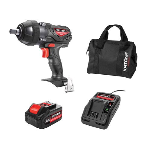 KATANA by Kincrome 220510 18V Lithium-Ion Charge-All Cordless 1/2″ Square Drive Impact Wrench Combo Kit