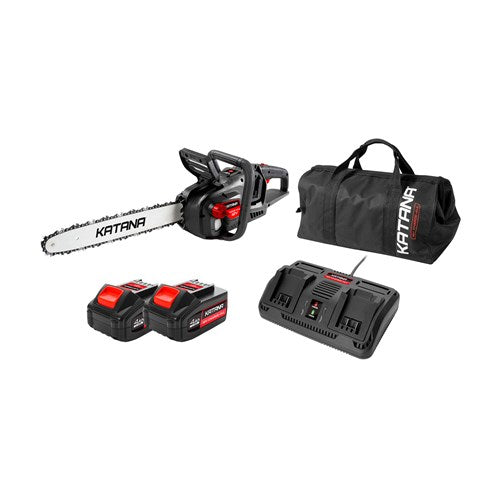 KATANA 220598 by Kincrome 36V (2x18V) 4Ah Brushless CHARGE-ALL Lithium-Ion Cordless 16″ 40cm Chainsaw Combo Kit